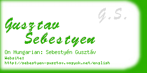 gusztav sebestyen business card