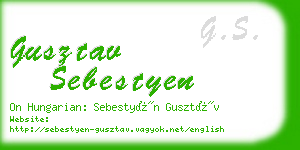 gusztav sebestyen business card